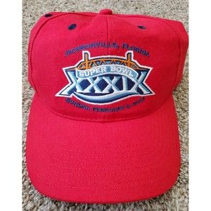 Vintage 2005 Super Bowl XXXIX Strapback Dad Hat RED NEW W/TAGS PATRIOTS EAGLES